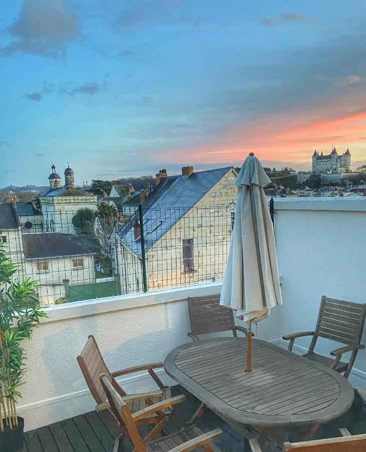 La Terrasse Saumuroise - Vue Chateau & Loire Exterior foto