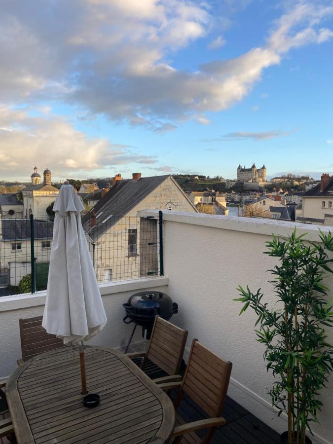 La Terrasse Saumuroise - Vue Chateau & Loire Exterior foto